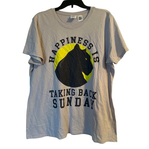 NWT Port & Company Men's Cut Gray Happiness Is Taking Back Sunday Tee Size XXL - Picture 1 of 4